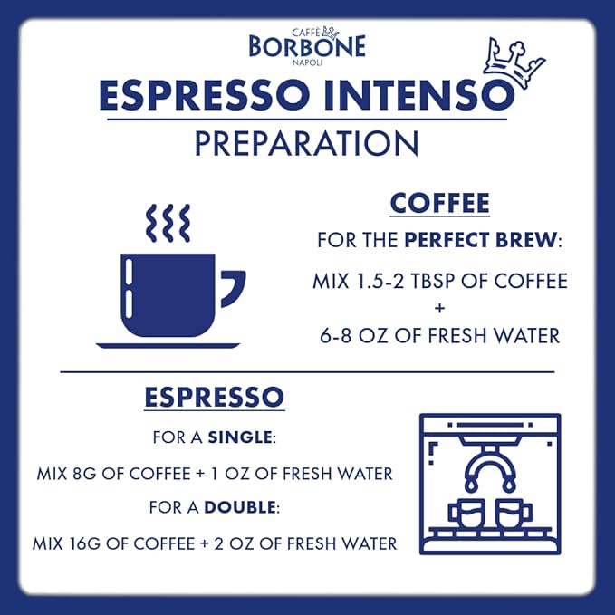 Caffè Borbone Whole Bean Coffee, Medium Roast Robusta Blend, Espresso Intenso, Strong and Creamy Italian Coffee, 2.2 lb Bag