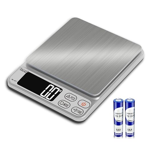Mini Scale,6.6lb Scale for Grams,Digital Scale Food，Cooking Scale and Food Scales for Kitchen，Food Scale Grams and Ounces,Grams Scale,7Units,Auto Off,Tare,PCS,LCD Display