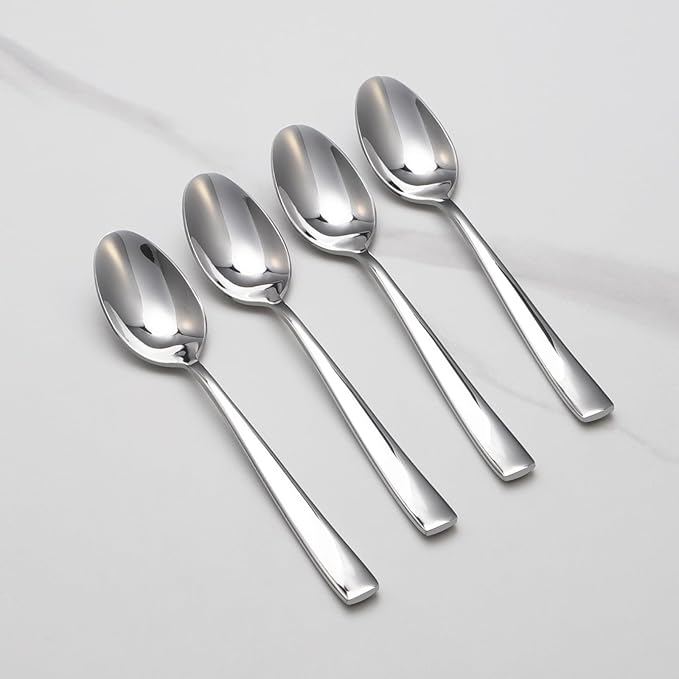 8-Piece Spoons Set, 8.1 Inch Stainless Steel Dinner Spoon, Tablespoon, Silverware Spoons for Home,Kitchen or Restaurant, Dishwasher Safe