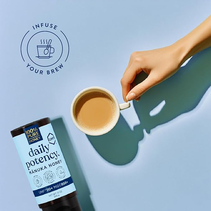 Manuka Honey New Zealand 100% Pure UMF 20+ MGO 826+ Squeezy Honey Raw & Unfiltered Certified Award Winning Silky Smooth Taste & Texture 12 Oz