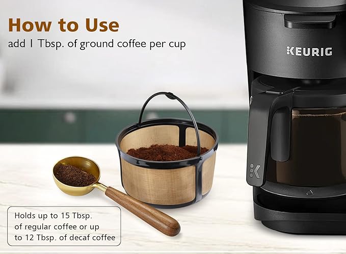 Reusable K Duo Coffee Filter for K-Duo Essentials, K-Duo Brewers Only - Carafe Basket Coffee Filters, Reusable K Duo Essentials Coffee Makers Accessories, 1 pack