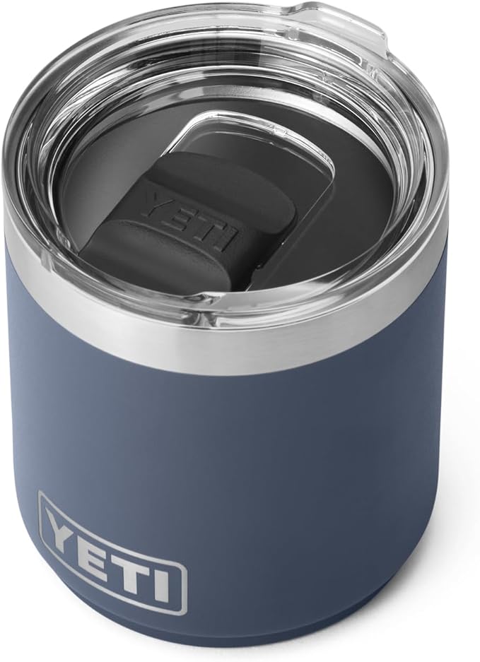 YETI Rambler 10 oz Stackable Lowball 2.0, Vacuum Insulated, Stainless Steel with MagSlider Lid, Navy