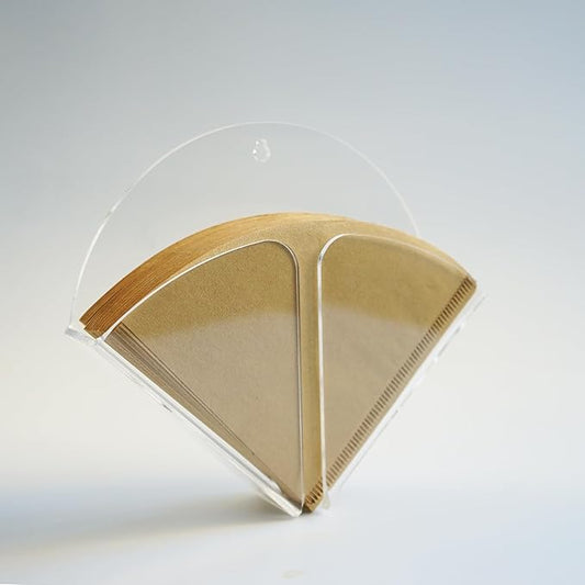 Magnetic Transparent Acrylic Coffee Filter Holder with Wall Mount Hole, Coffee Paper Storage Container for 80pcs Filters