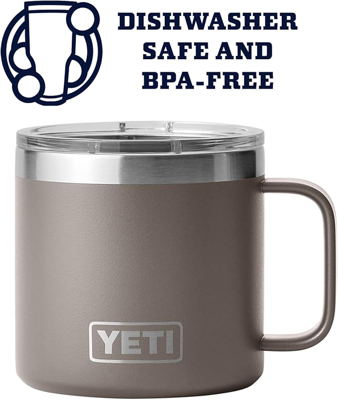 YETI Rambler 14 oz Mug, Vacuum Insulated, Stainless Steel with MagSlider Lid, Stainless