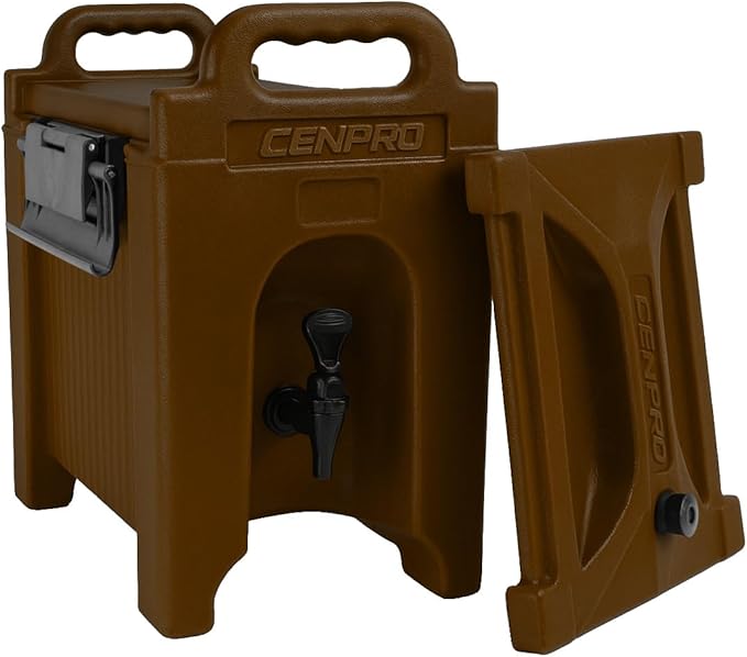 Commercial Beverage Dispenser 2.5 Gallon Insulated Hot and Cold Beverage Dispenser/Server, NSF, Brown (29A-184)