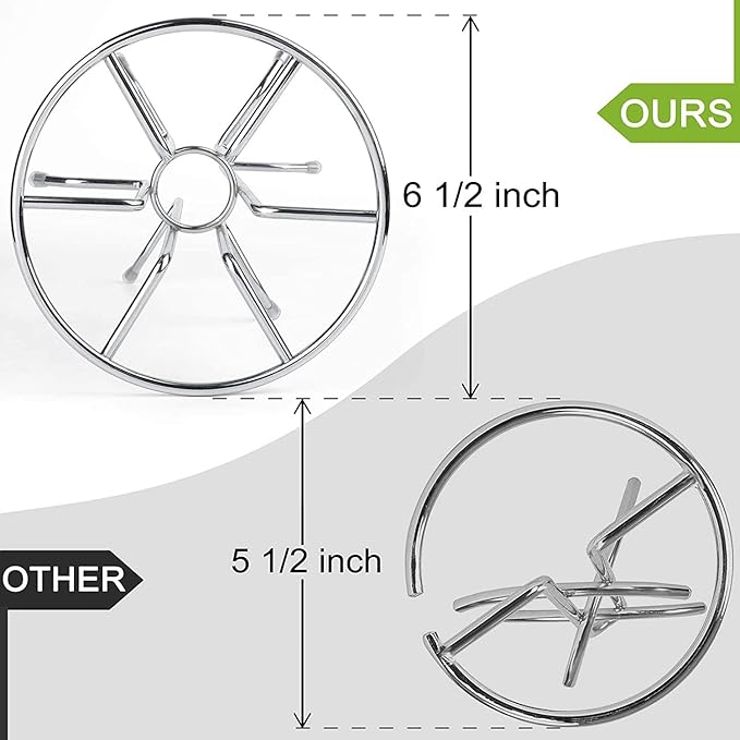 HULISEN Coffee Mug Holder for Countetop, Cup Tree for Counter Large Mugs with 6 Hooks, Metal Cup Holder Stand, Standing Rack Display for Coffee Bar, Silver
