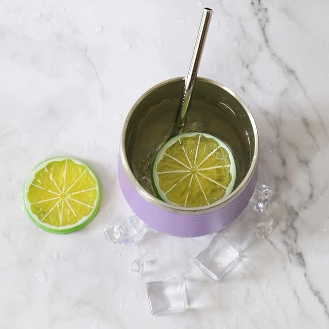 12oz Wine Tumbler with Lid With straw Stainless Steel Wine Tumbler Cups Double Wall Vacuum Insulated Travel Mugs Stemless Cup 25 Pack