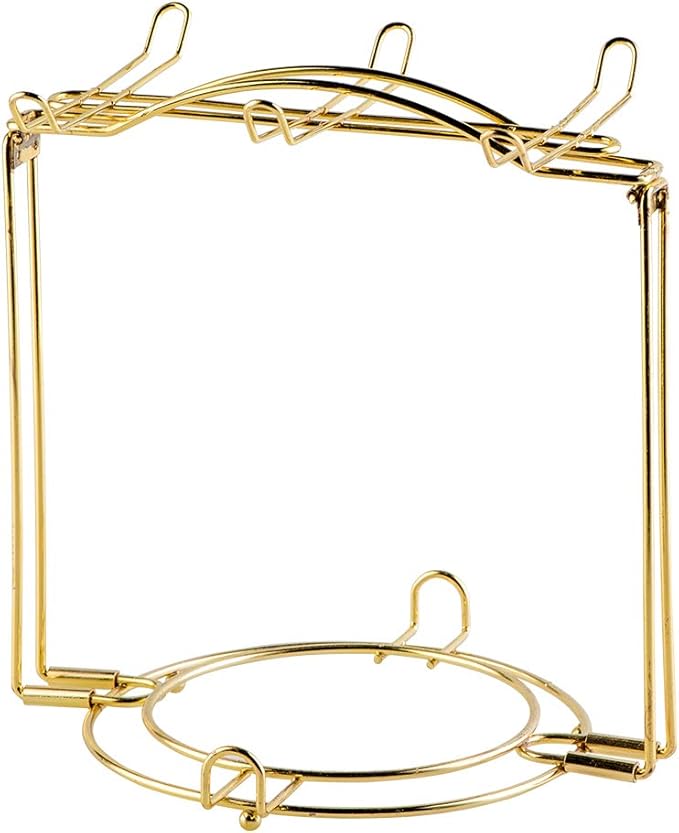 YOLIFE Tea Cup Hoder, Gold Metal Coffee Cup Rack, Cup and Saucer Display Stand, Coffee Cup Holder for Countertop, Coffee Station Organizer for Home or Bar Decor