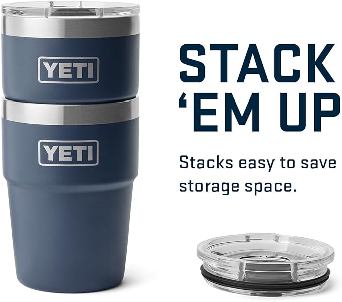 YETI Rambler 16 oz Stackable Tumbler, Vacuum Insulated, Stainless Steel with MagSlider Lid