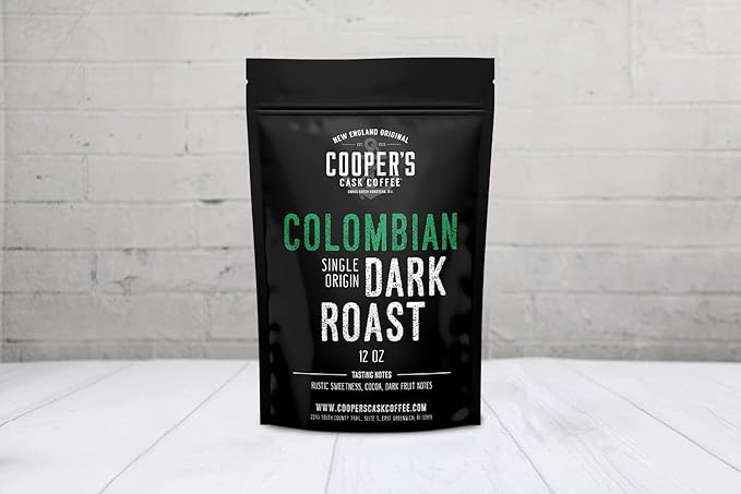 Dark Roast Colombian Coffee Single Origin Whole Bean 12oz (Pack of 2)