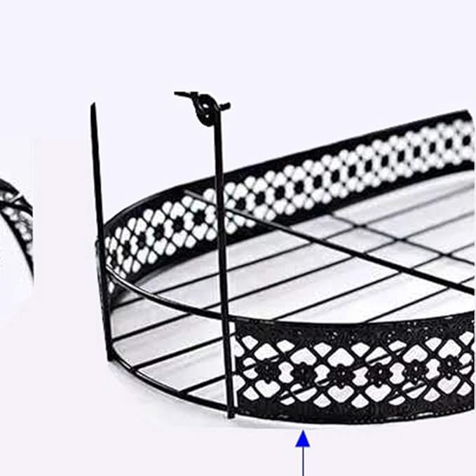 Coffee Cup Holder Stand - Wrought Iron Mug Rack and Dishes Organizer - Drainer Storage Drying Rack for Counter, Cabinet, Table, Kitchen, Restaurant, Office (Black B)