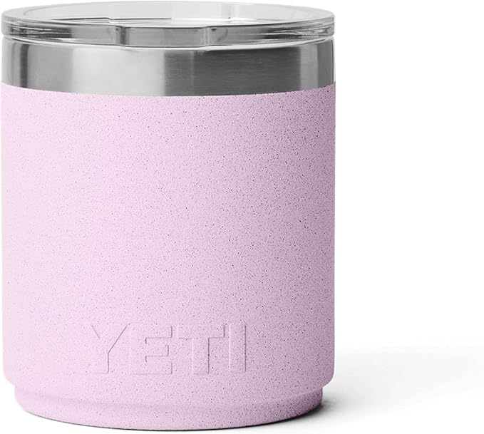 YETI Rambler 10 oz Stackable Lowball 2.0, Vacuum Insulated, Stainless Steel with MagSlider Lid, Cherry Blossom