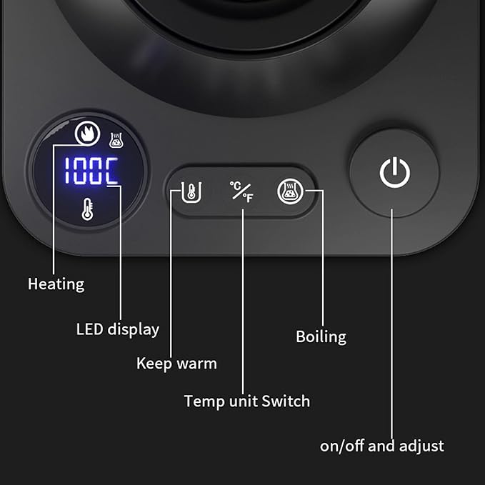 Gooseneck Electric Kettle, Electric Tea Kettle, Hot Water Kettle Electric, Electric Kettle Temperature Control, Teapot for Boiling Water Coffee