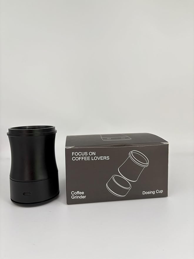 Digital Coffee Scale with Timer - Rechargeable Espresso Scale Precise Pour Over & Drip Coffee Scale, LED Display, Includes Dosing Cup, Black