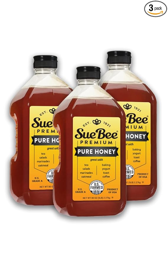Sue Bee Pure Premium Honey From USA Beekeepers, 80 oz, Pack of 3