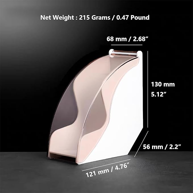 Coffee Filter Paper Holder with Dustproof Cover Coffee Filter Storage Container Filter Paper Box (White for cone filter paper)