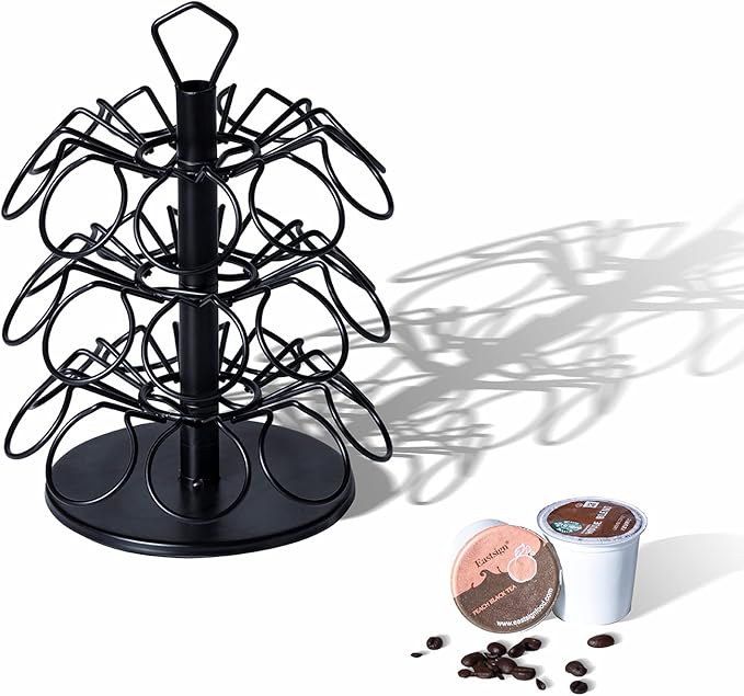 Rice rat K-Cup Storage Coffee Capsules Pod Holder Carousel Capsule Display Storage for k-cup（27pods-3tiers）