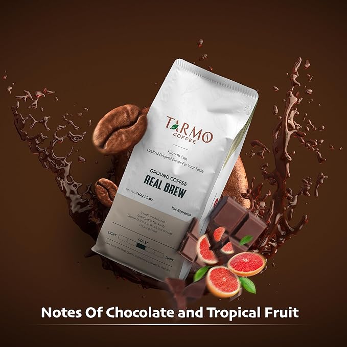 TARMO - REAL BREW | Low Acid 100% ARABICA Ground Coffee | Specialty Vietnamese Coffee | Single Origin Medium Roast | Coffee Ground 12 Oz Bag