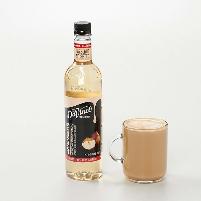 DaVinci Gourmet Classic Original Hazelnut Syrup, 25.4 Fluid Ounces (Pack of 4)