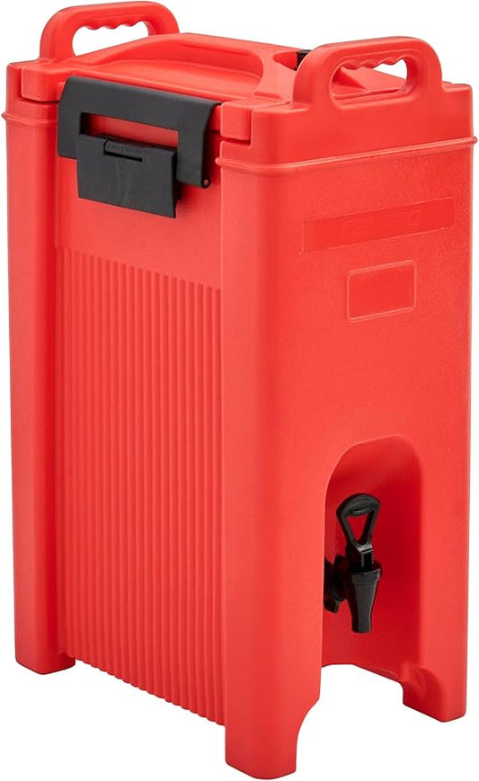 Commercial Beverage Dispenser 5-Gallon Insulated Hot and Cold Beverage Dispenser/Server, NSF, Red (29A-156)