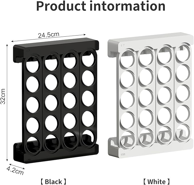 SAVORI Coffee Pod Storage Wall-Mounted Holder Organizer Compatible with 20 Keurig K-Cup Pods (Black)