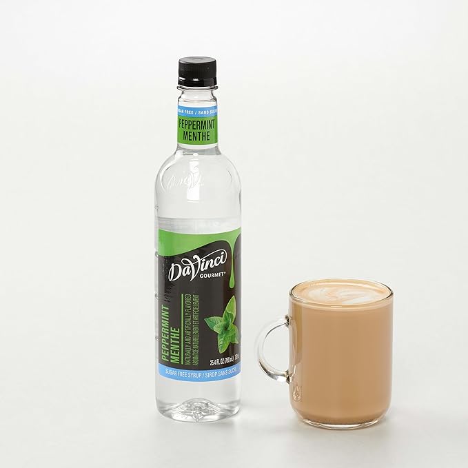 DaVinci Gourmet Sugar-Free Peppermint Syrup, 25.4 Fluid Ounces (Pack of 4)