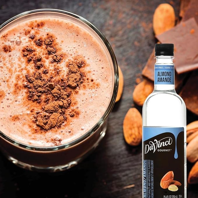 Davinci Sugar-Free Almond Syrup - 750Ml Plastic Bottle, Pack of 1