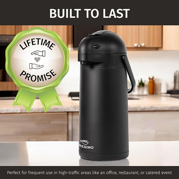 101oz Coffee Carafe Dispenser with Pump Bundle - 24 Hours Hot Chocolate Dispenser for Parties - Insulated Stainless Steel Coffee Urn - Coffee Dispenser with Pump - Hot Cocoa Bar