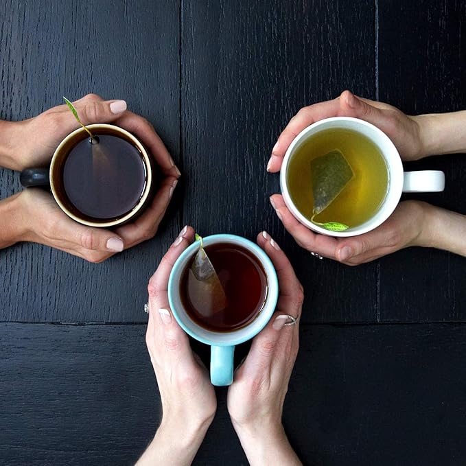 Tea Forté TEA TASTING ASSORTMENT Presentation Box Tea Sampler, Assorted Variety Tea Box, 20 Handcrafted Pyramid Tea Infuser Bags – Black Tea, White Tea, Green Tea, Herbal Tea