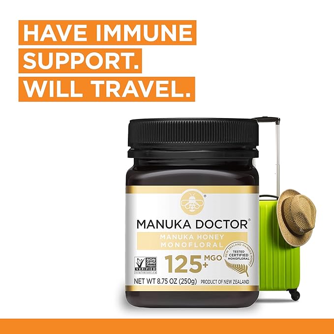Manuka Doctor - MGO 125+ Manuka Honey Value Bundle, Monofloral 100% Pure New Zealand Honey. Certified. Guaranteed. Raw. Non-GMO (8.75 oz) - 3 Pack