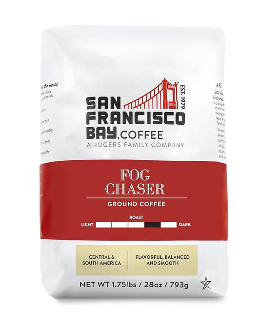 SF Bay Coffee Fog Chaser 28 Ounce Ground Medium Dark Roast