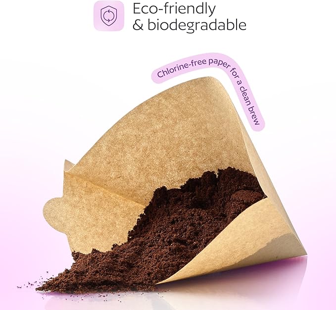 200 Pcs #4 Unbleached Paper Coffee Filters for Cuisinart, Ninja, BLACK+DECKER & other 8-12 Cup Coffee Makers - Perfect for Pour Over and Drip Coffee