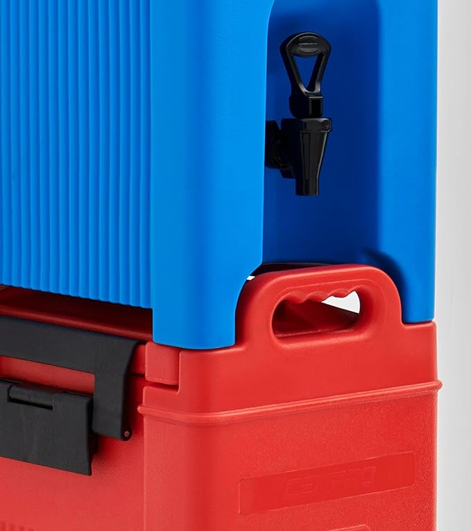 Commercial Beverage Dispenser 5-Gallon Insulated Hot and Cold Beverage Dispenser/Server, NSF, Red (29A-156)