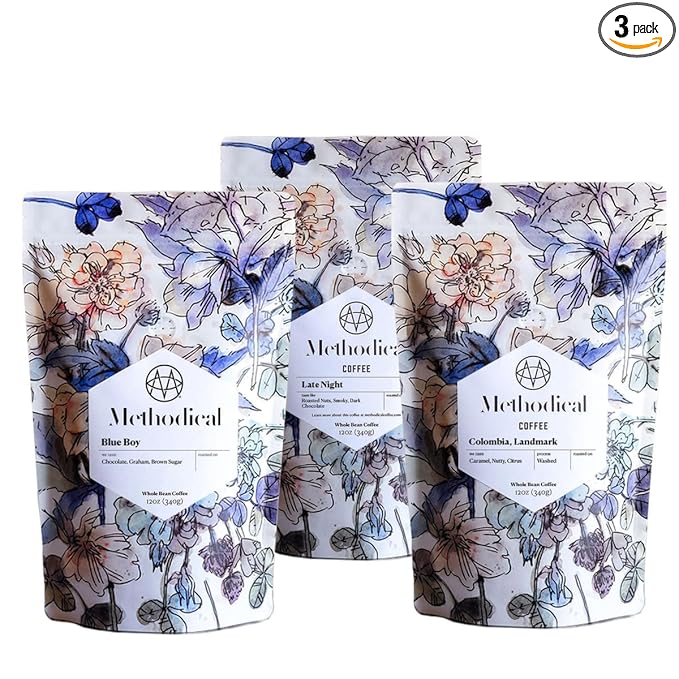 Bean Box Sampler - Roasted by Methodical Roasting, 3-Pack, Whole Bean Coffee, Gourmet Coffee