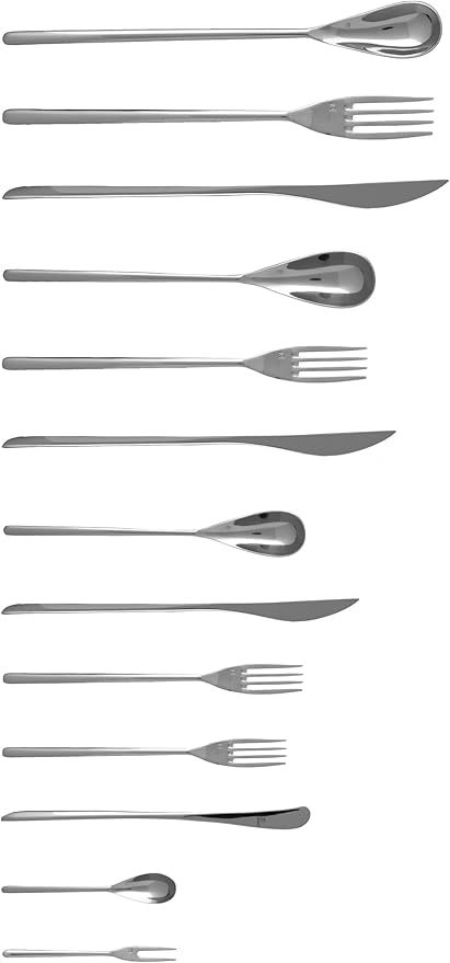 Fortessa Dragonfly 18/10 Stainless Steel Flatware Appetizer/Cake Fork, 6.7-Inch, Set of 12