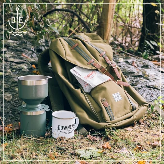 Downeast Coffee Roasters Ground Coffee - 100% Colombian, Medium Roast, 100% Arabica Coffee - Dark Chocolate and Ripe Fruit Notes - Select Central and South American Highlands (GROUND COFFEE, 12oz bag)