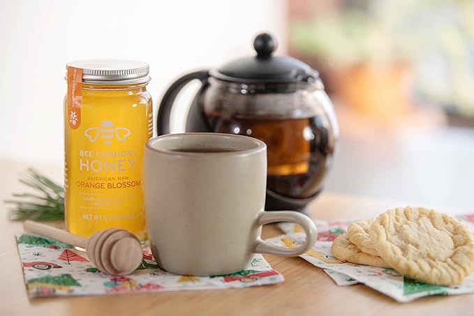 Bee Harmony American Raw Orange Blossom Honey, 12 Ounce