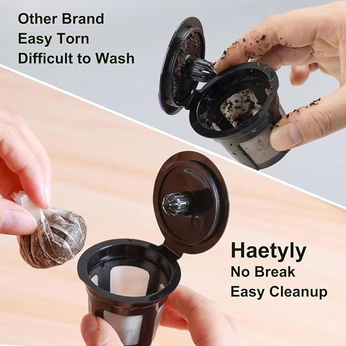 300 Count Paper Filters with 2 Pack Reusable K Cup Coffee Pods,Compatible with Keurig Single Serve Coffee Maker 2.0 & 1.0