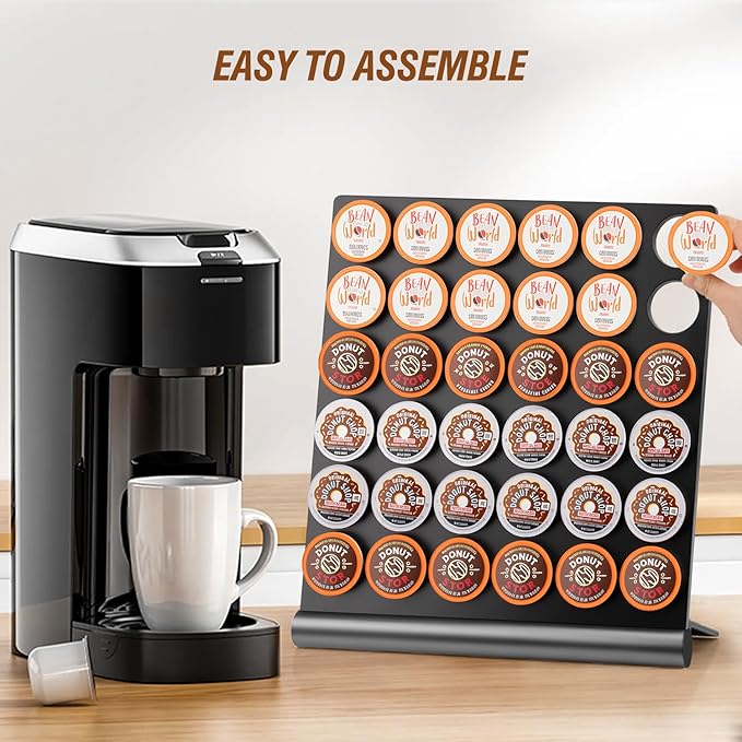 Coffee Pods Holder Compatible With K Cup. K Cup Organizer, K Cup Holder, Holds 36 Pods for coffee station, Offices, and Kitchens, K-Cup Pod Holders Display Rack for Countertop