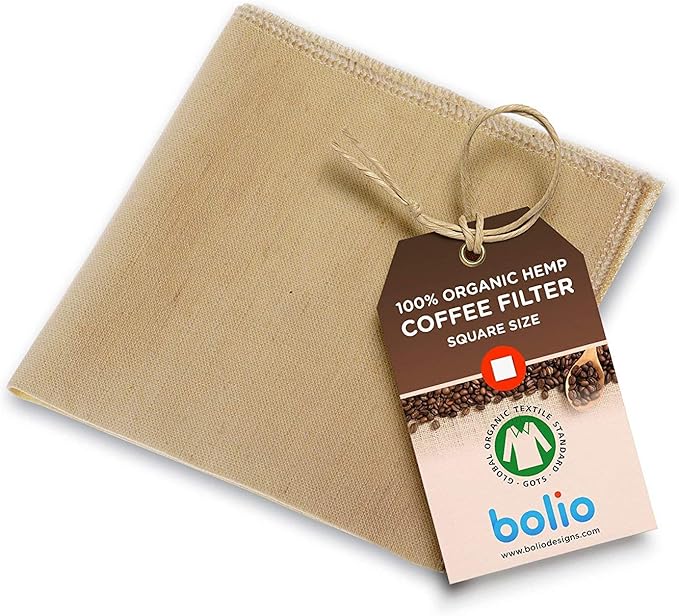 Organic Hemp Reusable Coffee Filter - Compatible With Chemex Coffee Makers (1, Chem)