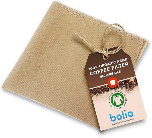 Organic Hemp Reusable Coffee Filter - Compatible With Chemex Coffee Makers (1, Chem)