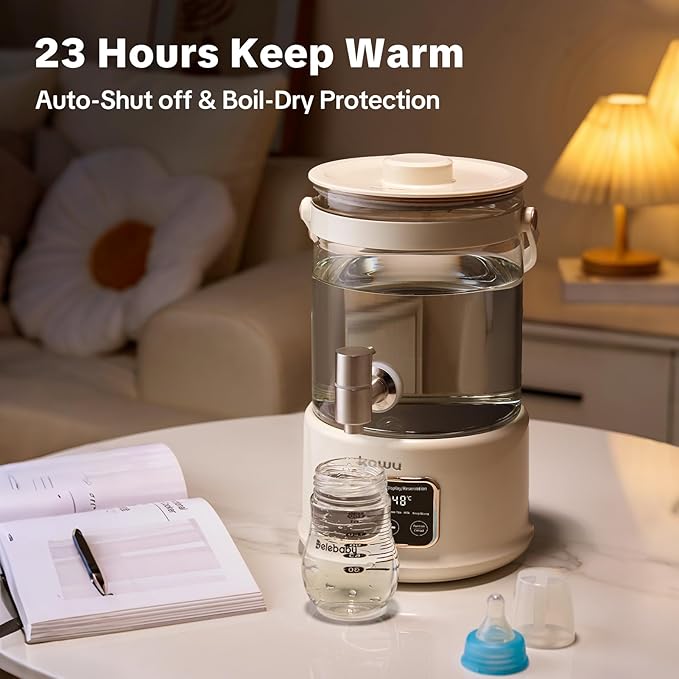 Kawu Electric Kettle, 2.5L Health Pot with Temperature Control, 7-in-1 Multi-function Glass Electric Kettle, Built-In Timer, Keep Warm, Touch Control Smart Tea Maker for Soup, Porridge, Herbal Tea