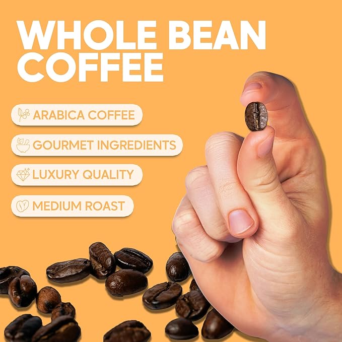 Sarasota Coffee Whole Bean Creme Brulee | Medium Roast Gourmet Flavored Coffee Beans | Low Acid, Mold Free, Specialty Grade Bulk Beans | 5lb (80 oz)