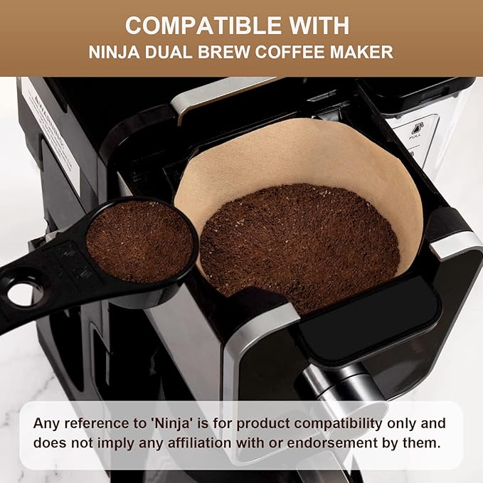 Disposable Coffee Paper Filters, 400 Pcs #4 Cone Unbleached Filter for Cuisinart, Ninja, BLACK+DECKER & other 8-14 Cup Coffee Makers