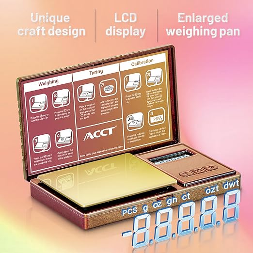 Digital Pocket Scale, 500g by 0.01g, Precision Gram Scale with Tare Scale Feature, 6 Units, Small Ounce Scale for Jewelry, Powder, Coins, Herb, Mini Scale with Battery