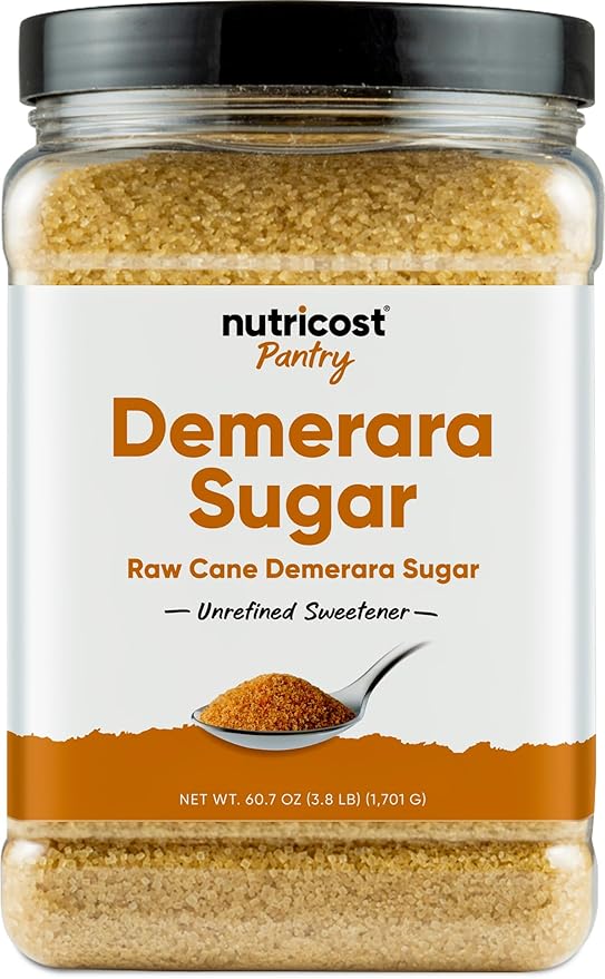Nutricost Pantry Unrefined Demerara Sugar (4 Pound Bottle) :: Great for Baking, Cooking, Tea, Coffee, Etc. | Raw Cane Demerara Sugar with Zero Additives