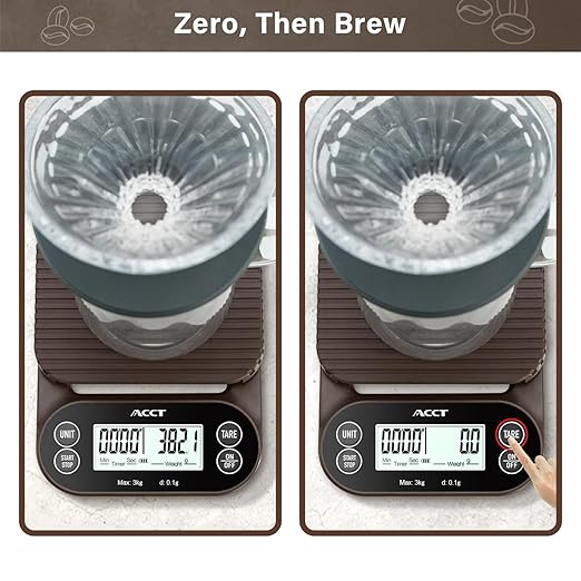 Coffee Scale with Timer - 3kg/0.1g Barista Scale for Espresso, Pour Over & Kitchen Use, 4 Units, High Precision Scale with Non-Slip Mat