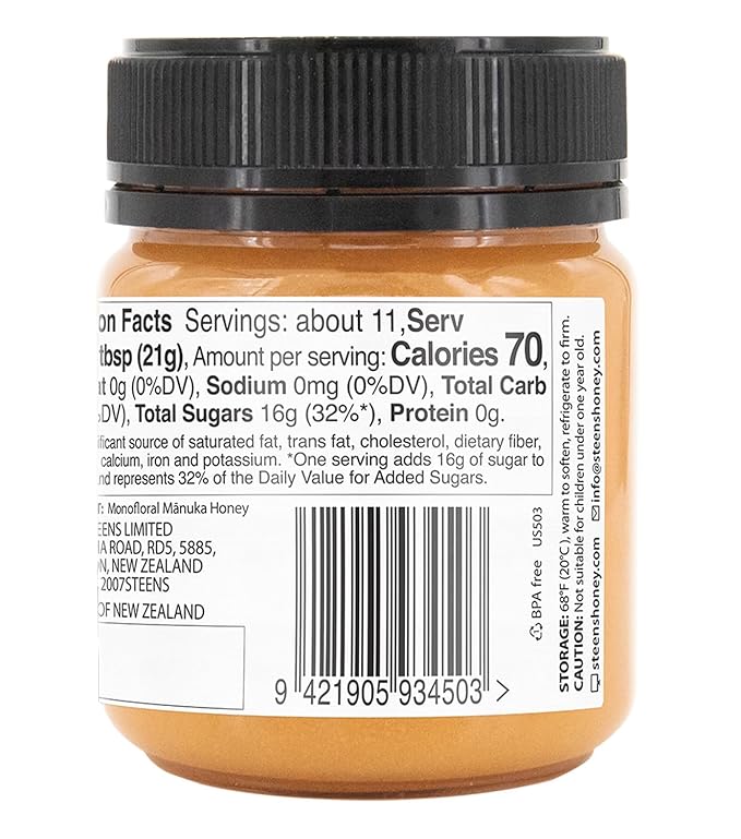 Steens Manuka Honey - MGO 830+ - Pure & Raw 100% Certified UMF 20+ Manuka Honey - Bottled and Sealed in New Zealand - 4 x 7.9 oz