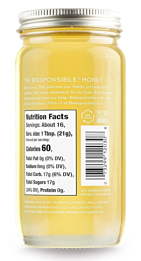 Bee Harmony Hungarian Raw Acacia Honey, 12 Ounce