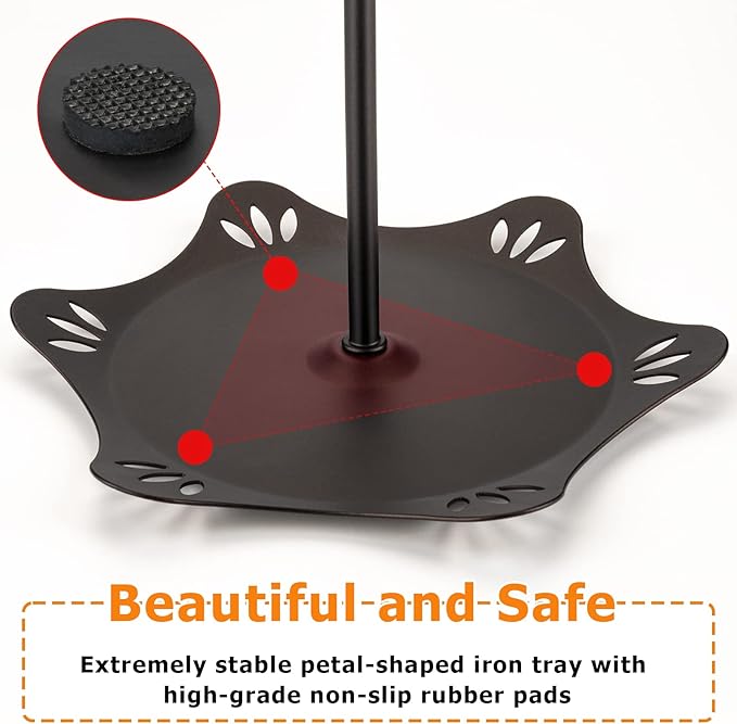 Coffee Mug Holder for Large Mugs, Mug Tree for Counter, Cup Holder for Countertop, Mug Rack with Tray, Metal Mug Tree with 6 Hooks, Coffee Counter Bar Accessory & Kitchen Home Organizer